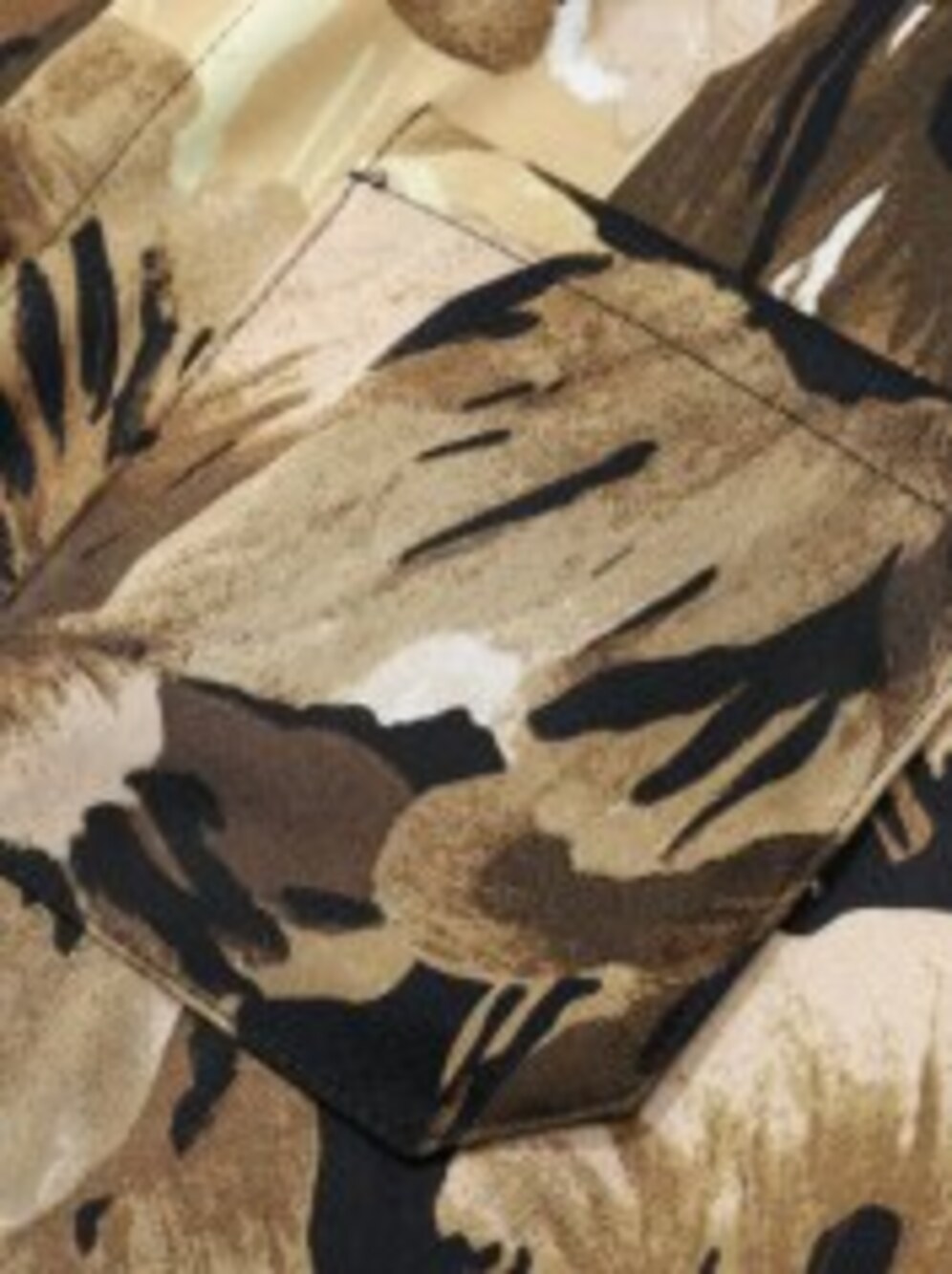 Beige Brown Retro Floral Print Long Sleeve Shirt - Picture 2 of 4